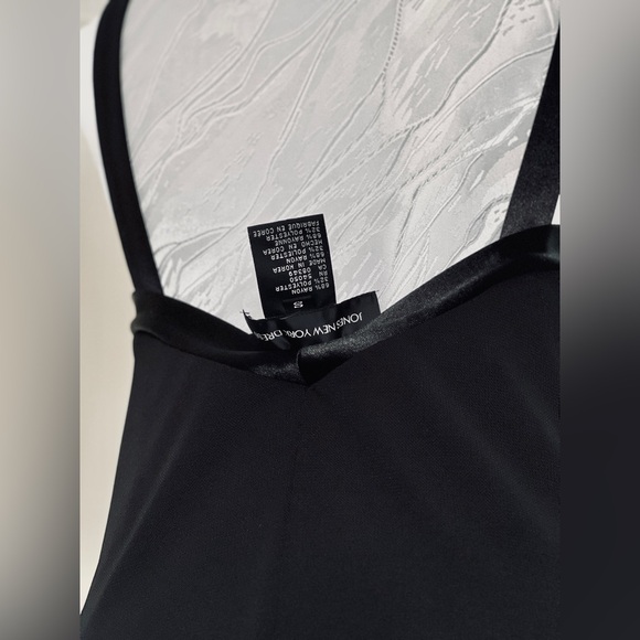 Jones New York Black Cross-Strap Midi Dress Low Back Formal Cocktail Date Night - Picture 6 of 11